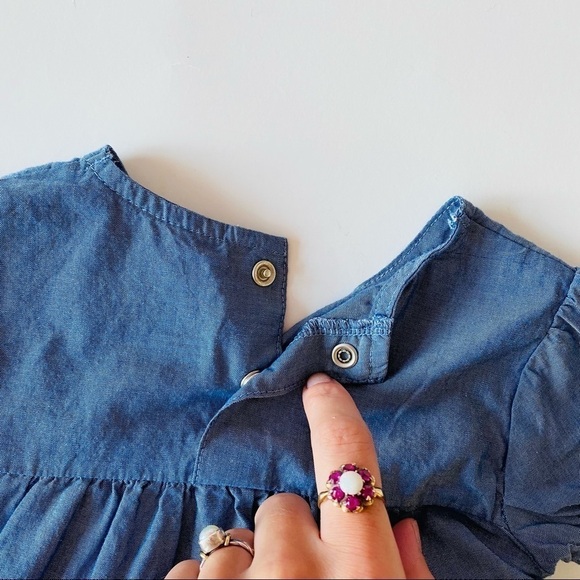 𝅺CARTER'S Baby Girl Jean Tunic Elephants - Picture 6 of 8